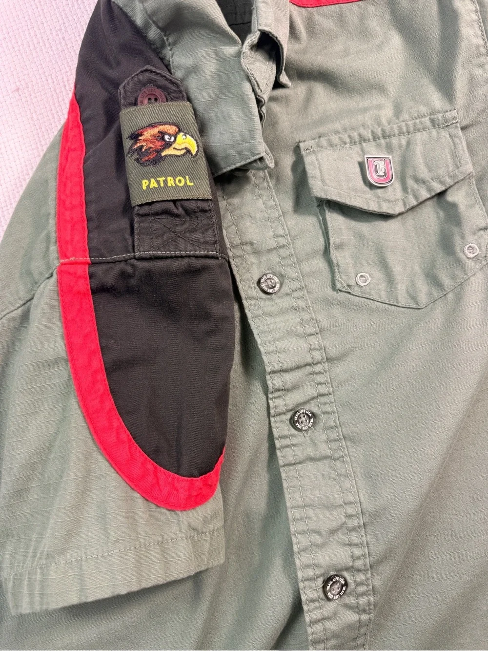 Trail Life USA Olive Green Short-Sleeve Button-Down Shirt